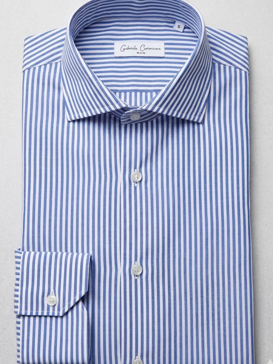 CAMICIA MARINARA BIANCA BLU