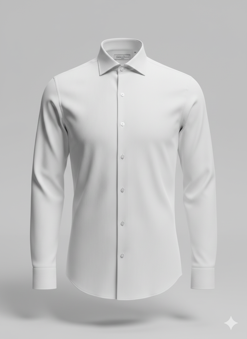 CAMICIA IN COTONE ZEPHIR BIANCA PUA'