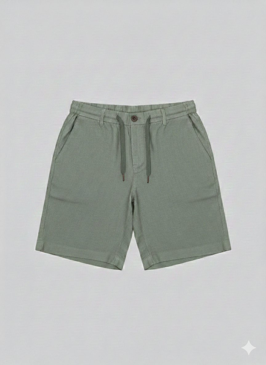 SHORT IN LINO COTONE CON LACCIO