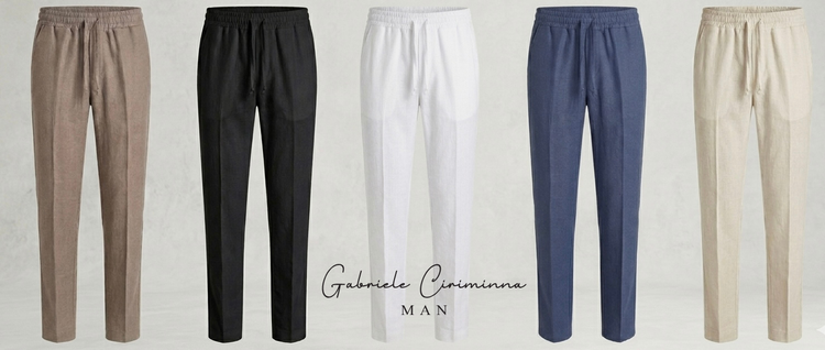PANTALACCI IN LINO MADE IN ITALY