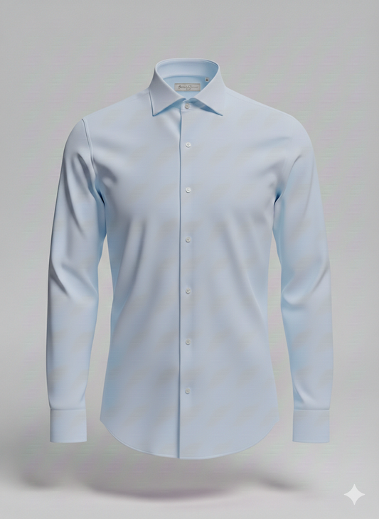 CAMICIA IN COTONE ZEPHIR SKY SPIGATA