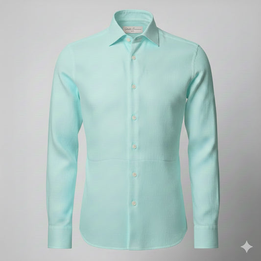 CAMICIA IN LINO CRM TIFFANY/ACQUA