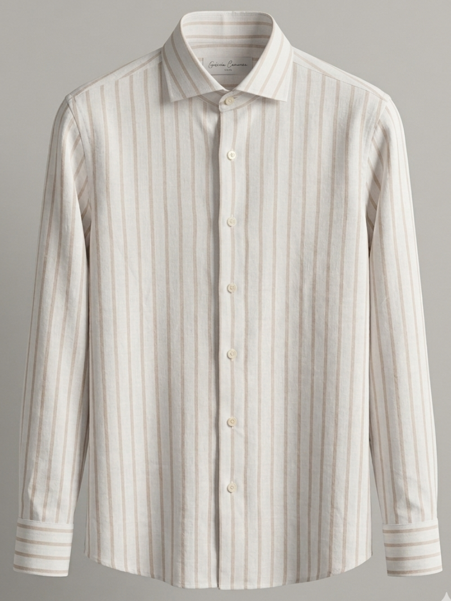 CAMICIA LINO RIGATA