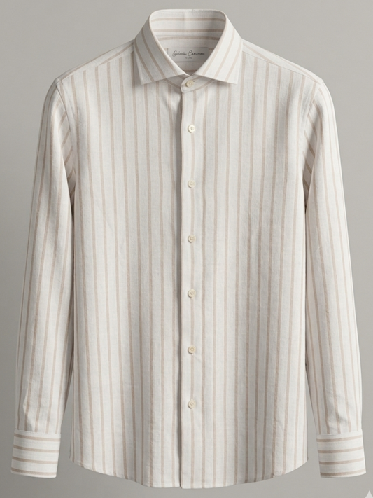 CAMICIA LINO RIGATA