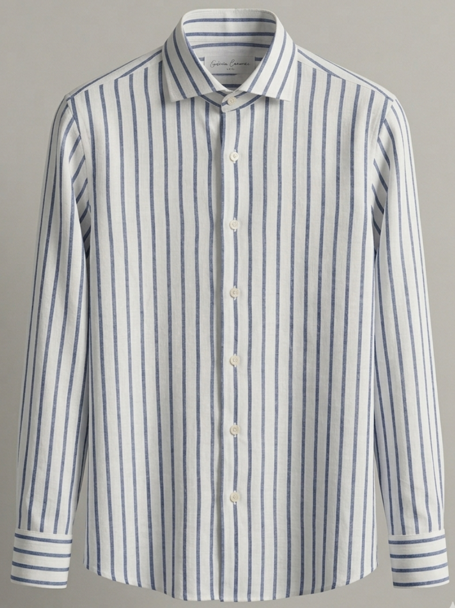 CAMICIA LINO RIGATA