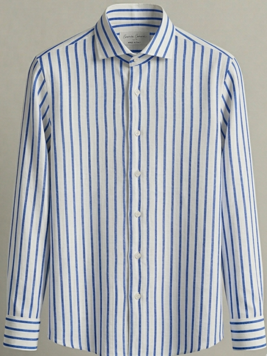 CAMICIA LINO RIGATA