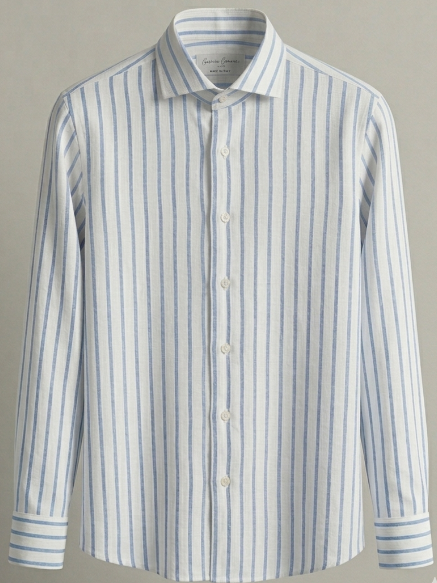 CAMICIA LINO RIGATA