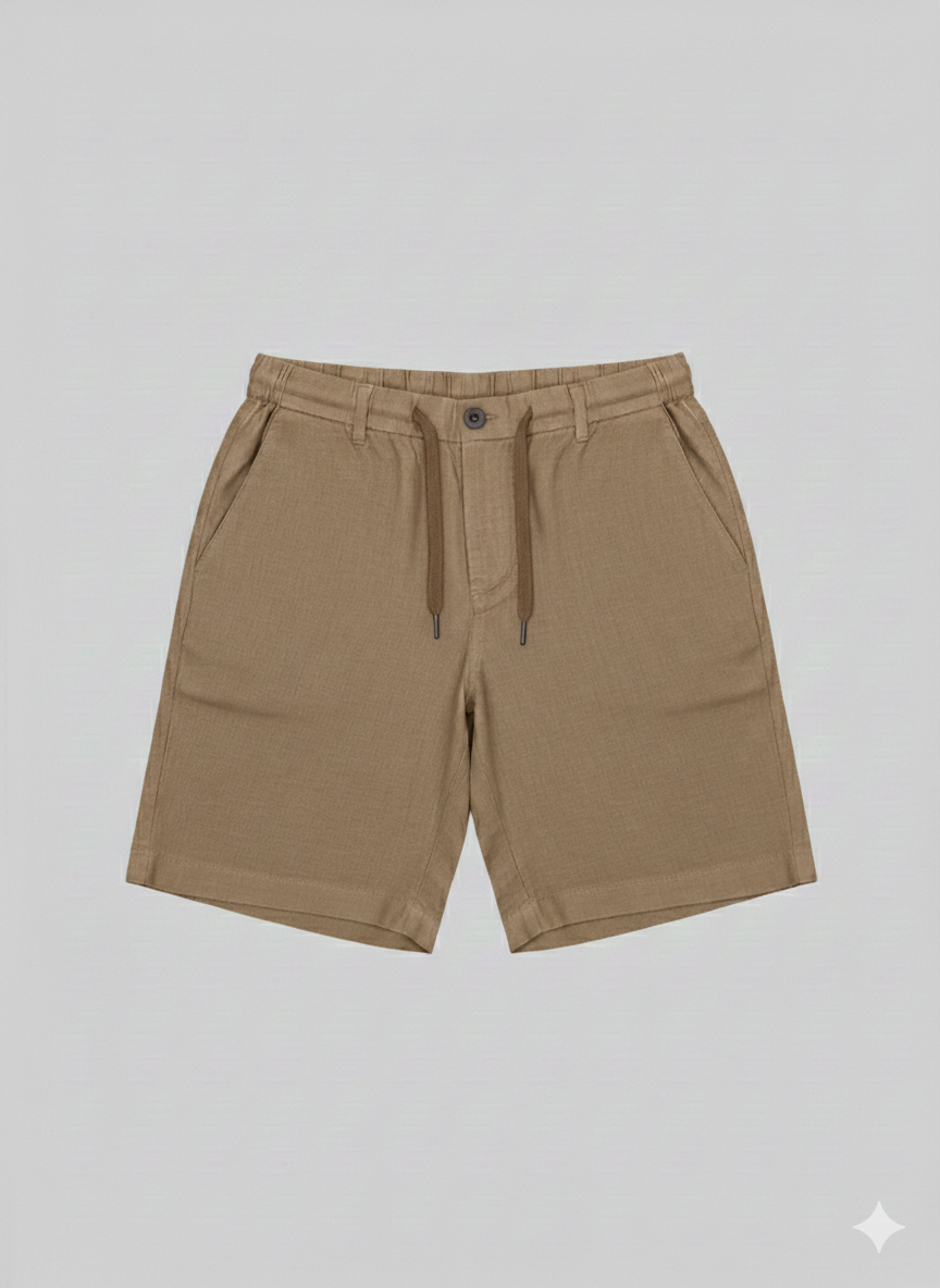 SHORT IN LINO COTONE CON LACCIO