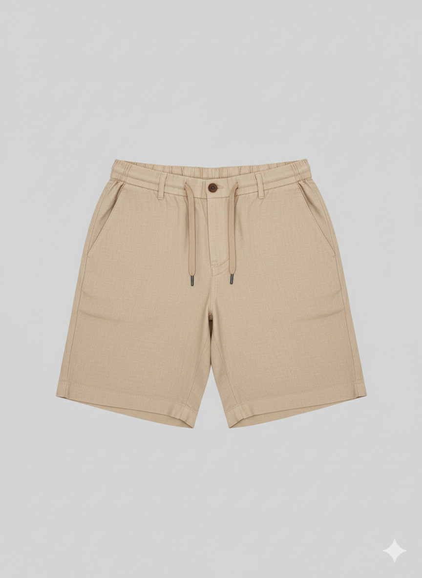 SHORT IN LINO COTONE CON LACCIO